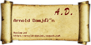 Arnold Damján névjegykártya
